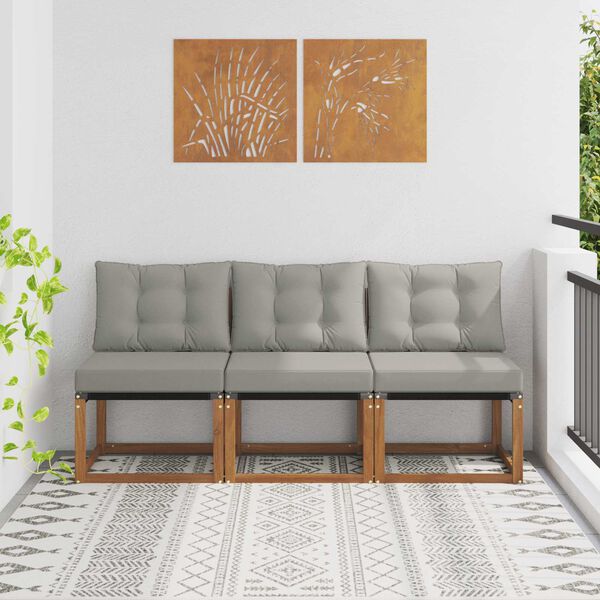 vidaXL 3 Pezzo Divano centrale da esterno