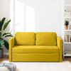 vidaXL Divano Letto da Terra 2 in 1 Giallo Scuro 122x204x55 cm Velluto