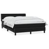 vidaXL Giroletto a Molle con Materasso Nero 160x210 cm in Velluto