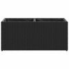 vidaXL Fioriera da Giardino con 2 Vasi Nera 72x30x32 cm in Polyrattan