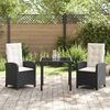 vidaXL Set da Pranzo per Giardino con cuscino 3 pcs Nero polyrattan