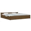 vidaXL Giroletto senza Materasso con Cassetti Marrone Ambra Super King