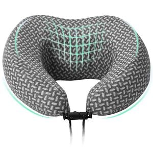vidaXL Cuscino da Viaggio per il Collo Grigio 30 x 28 x 14 cm
