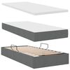 vidaXL Letto con Contenitore Grigio scuro 200 x 200 cm Pelle Sintetica