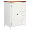 vidaXL Guardaroba 76x52x105 cm in Legno Massello di Rovere