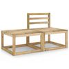 vidaXL Set Salotto da Giardino 2 pz Verde in Legno di Pino Impregnato