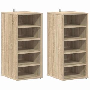 vidaXL Scarpiere 2 pz Rovere Sonoma 31,5x35x70 cm in Truciolato