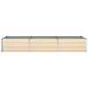 vidaXL Fioriera Avorio 195 x 100 x 45 cm Acciaio zincato