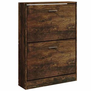 vidaXL Scarpiera Rovere Fumo 59x17x81 cm in Legno Multistrato