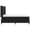 vidaXL Letto con Box Springs LED e Materasso Nero 140 x 190 cm Velluto