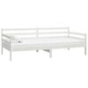 vidaXL Divano Letto con Materasso 90x200 cm Bianco in Legno di Pino