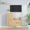 vidaXL Set di Mobili Porta TV 2 pz Rovere Sonoma in Legno Multistrato