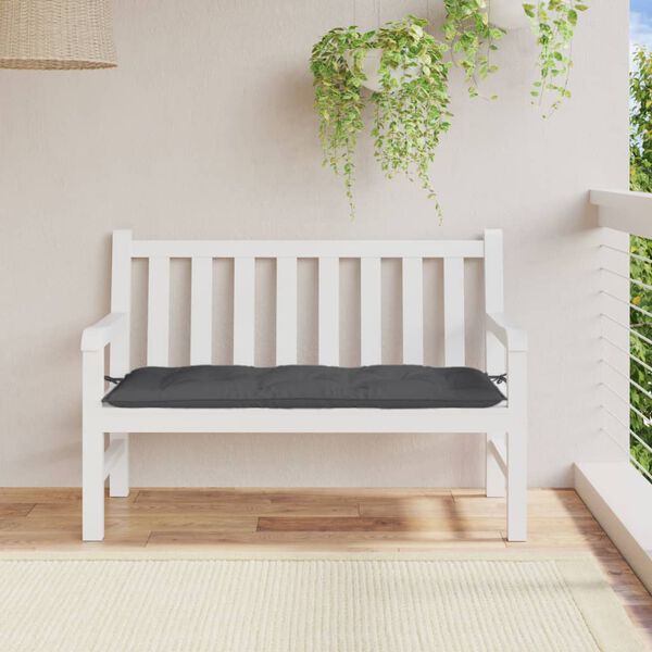 vidaXL Cuscino Panca Giardino Antracite Mélange 120x50x7 cm Tessuto