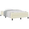 vidaXL Struttura del letto con materasso Crema 120 x 200 cm Tessuto