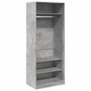 vidaXL Armadio Grigio Cemento 80x50x200 cm in Legno Multistrato