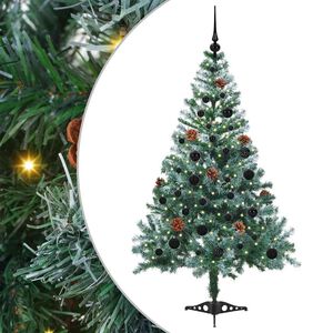 vidaXL Albero di Natale artificiale Verde 150 cm PVC e Acciaio