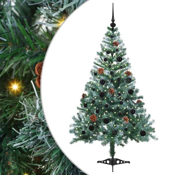 vidaXL Albero di Natale artificiale Verde 150 cm PVC e Acciaio