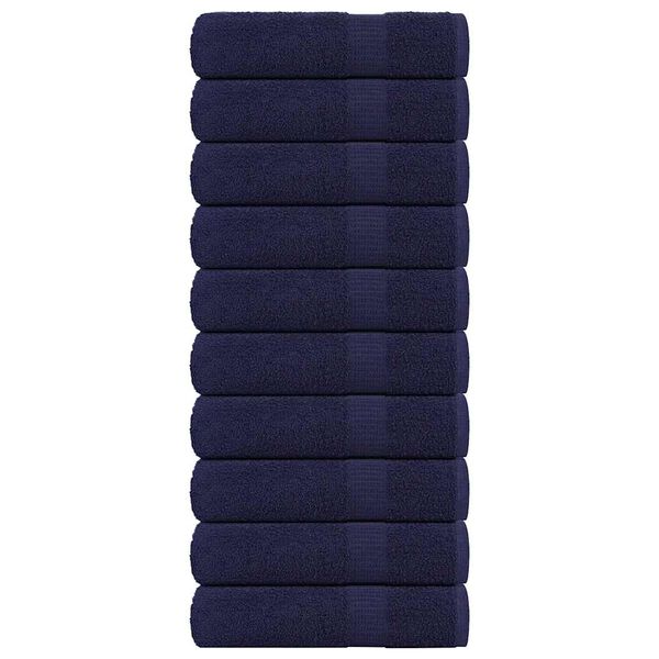 vidaXL Asciugamani da bagno FROGN 10 pz Blu navy 100x150 cm 360 g/m&sup2;