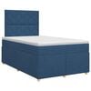 vidaXL Letto box spring con materasso Blu 120 x 190 cm Tessuto