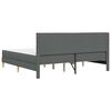 vidaXL Struttura letto con materasso Grigio scuro 180 x 200 cm Tessuto