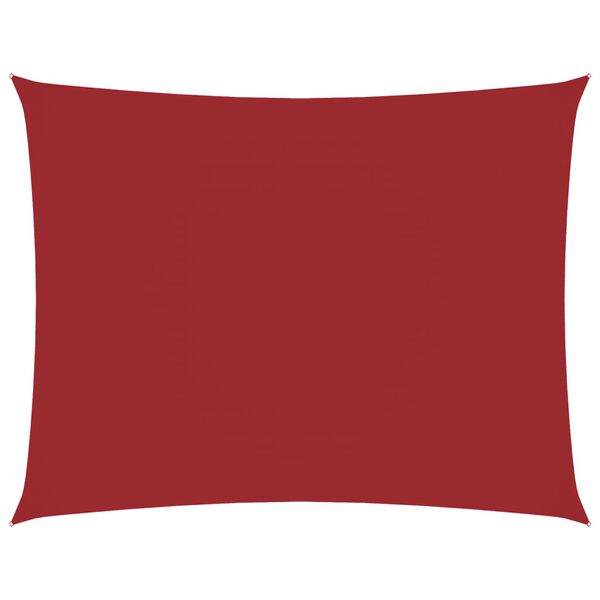 vidaXL Parasole a Vela Oxford Rettangolare 5x6 m Rosso