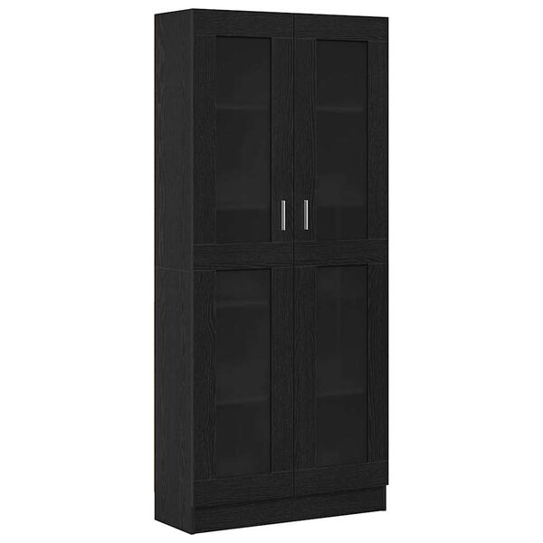 vidaXL Armadio per Libri Rovere nero 82,5 x 30,5 x 185 cm