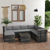 vidaXL Set Divani da Giardino su Pallet 8 pz con Cuscini Massello Pino