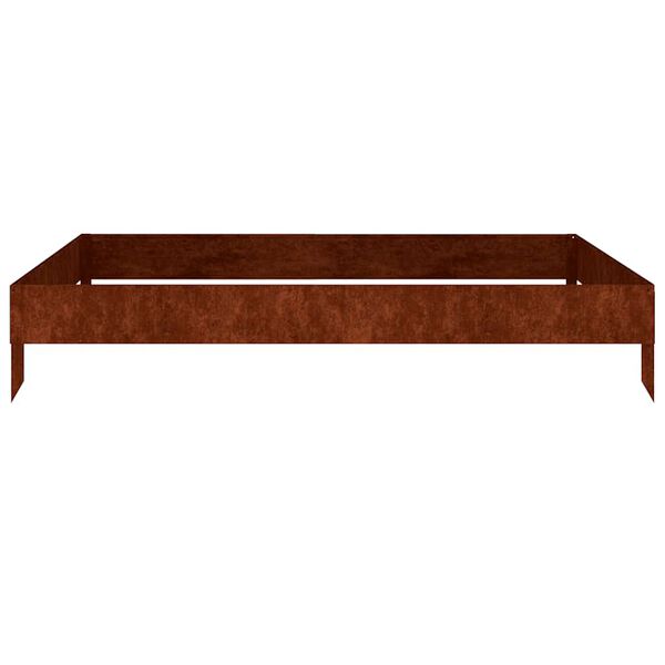 vidaXL Fioriera Rialzata da Giardino 100x100x18,5 cm in Acciaio Corten