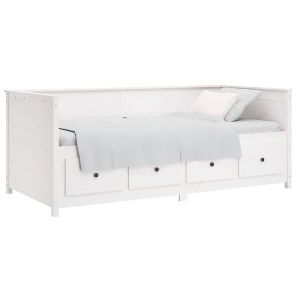 vidaXL Dormeuse senza Materasso Bianca 80x200 cm Legno Massello Pino