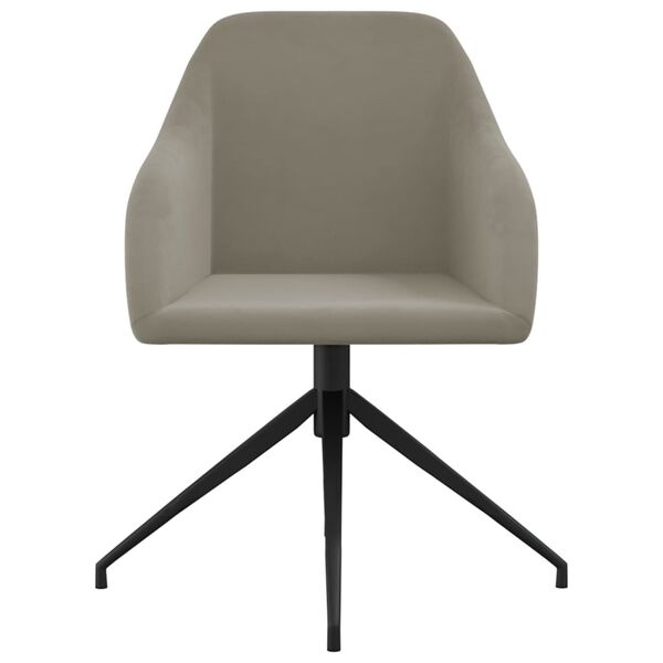 vidaXL Sedie da Pranzo 4 pz Grigio Chiaro in Velluto