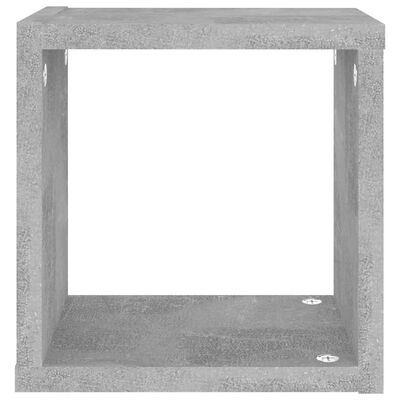 vidaXL Mensole Parete a Cubo 4 pz Grigio Cemento 22x15x22 cm