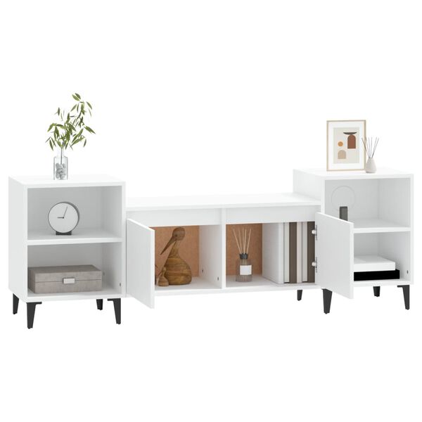 vidaXL Mobile Porta TV Bianco 160x35x55 cm in Legno Multistrato