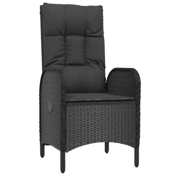 vidaXL Sedie da Giardino 2 pz in Polyrattan Nero
