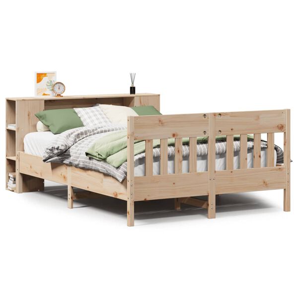 vidaXL Letto Libreria senza Materasso 135x190 cm in Legno di Pino