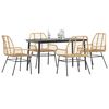 vidaXL Set da Pranzo da Giardino 5pz Polyrattan Vetro