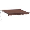 vidaXL Tenda da Sole Retrattile Automatica Marrone 350x250 cm
