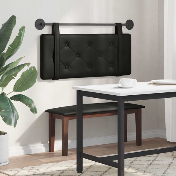 vidaXL Testata appesa Montaggio a parete Nero 100 cm Pelle Sintetica