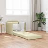 vidaXL Divano letto 60cm Crema Pelle Artificiale
