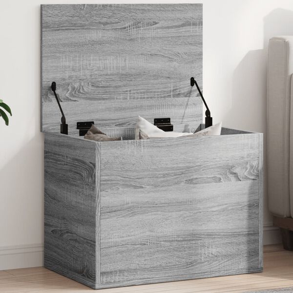 vidaXL Contenitore Grigio Sonoma 60x42x46 cm Legno Multistrato