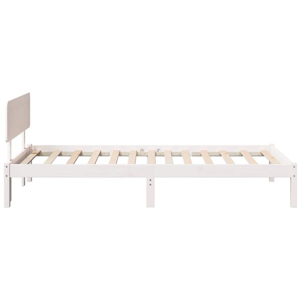 vidaXL Struttura del letto Bianco 75 x 190 cm Pino massello
