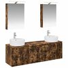 vidaXL Set di Armadi da Bagno 5 pz Rovere Fumo Legno ingegnerizzato