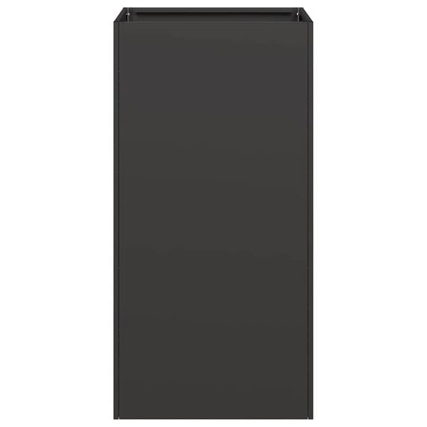 vidaXL Fioriera Nera 40x40x80 cm in Acciaio Laminato a Freddo