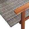 vidaXL Lettino Prendisole Polyrattan e Legno Massello di Acacia Grigio