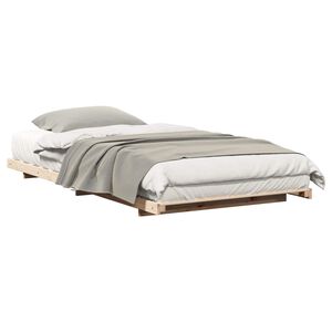 vidaXL Struttura letto a terra Marrone 100 x 210 cm