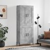 vidaXL Credenza Grigio Cemento 69,5x34x180 cm in Legno Multistrato