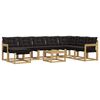 vidaXL Set di divani da esterno 9 pz Bianco e Nero