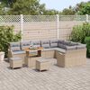 vidaXL Set Divano da Giardino con cuscino 12 pcs Beige e Grigio Chiaro