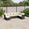 vidaXL Set Divani da Giardino 8 pz con Cuscini Marrone in Polyrattan