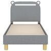 vidaXL Struttura letto per bambini con testata Grigio chiaro