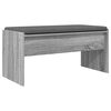 vidaXL Panca per ingresso con cuscino Grigio Sonoma 83 x 38 x 40 cm